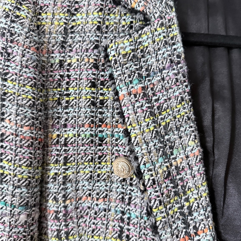 Generation love Eliza tweed double breasted blazer in "rainbow" size L - Picture 7 of 10